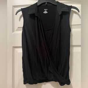 Jennifer Lopez Black Sleeveless Blouse